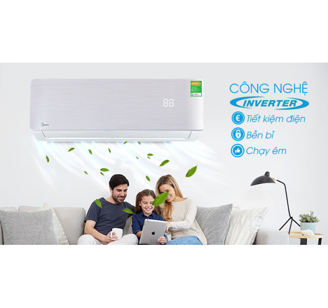 Máy lạnh Midea Inverter 1 HP MSAB-10CRDN8